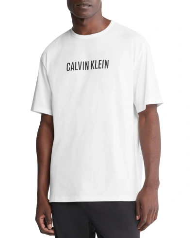 Calvin Klein Men's Logo Crewneck T-shirt In White