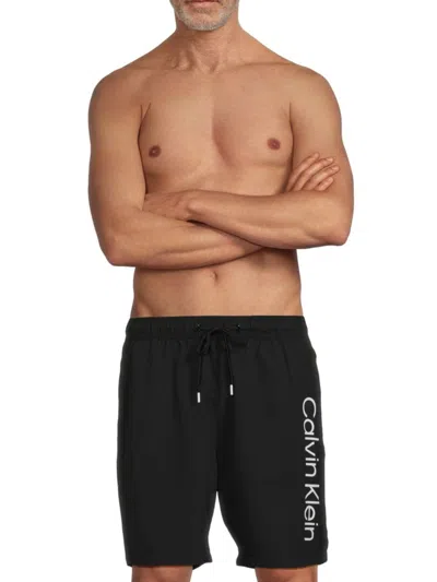 Calvin Klein Men's Logo Drawstring Shorts In Black