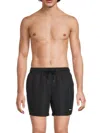 Calvin Klein Men's Logo Drawstring Swim Shorts In Black