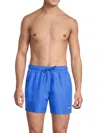 Calvin Klein Men's Logo Drawstring Swim Shorts In Blue