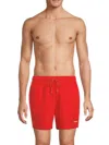 Calvin Klein Men's Modern Euro 5" Volley Swim Trunks In Red