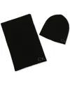 Calvin Klein Men's Logo Scarf & Beanie Set In Black