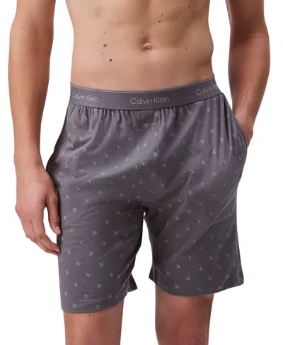 Calvin Klein Men's Logo Sleep Shorts In Gray