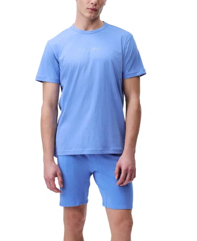 Calvin Klein Men's Logo Sleep Shorts In Blue