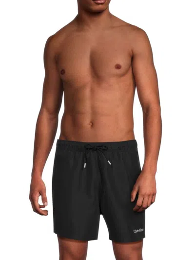 Calvin Klein Men's Logo Swim Shorts In Black