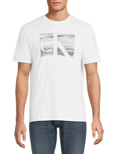 Calvin Klein Men's Logo T-shirt In Brilliant White