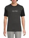 Calvin Klein Men's Logo T-shirt In Charcoal Black