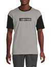 Calvin Klein Men's Logo T-shirt In Wolf Grey Black