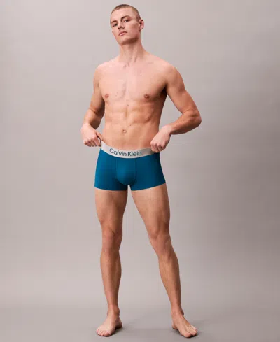 Calvin Klein Men's Logo Trunks In Blue