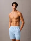 Calvin Klein Men's Logo Waistband Swim Shorts In Skim Blue