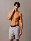 Calvin Klein Men's Logo Waistband Swim Shorts In Sleet