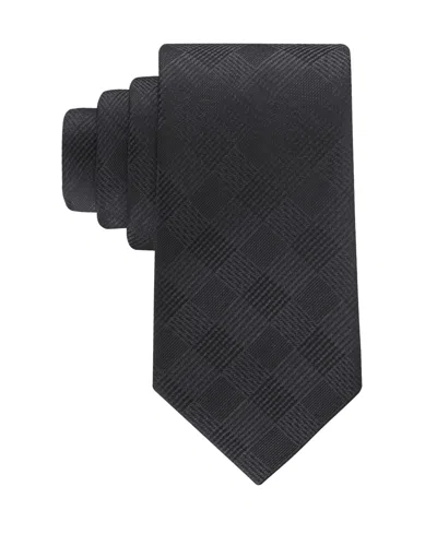 Calvin Klein Men's Lousie Grid Classic Tie In Black