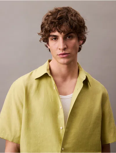 Calvin Klein Men's Lyocell Blend Relaxed Button-down Shirt