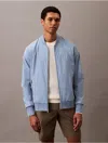 Calvin Klein Zip-front Bomber Jacket In Blue
