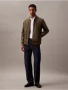 Calvin Klein Men's Matte Bomber Jacket In Beluga