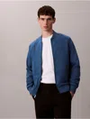 Calvin Klein Men's Matte Bomber Jacket In Blue