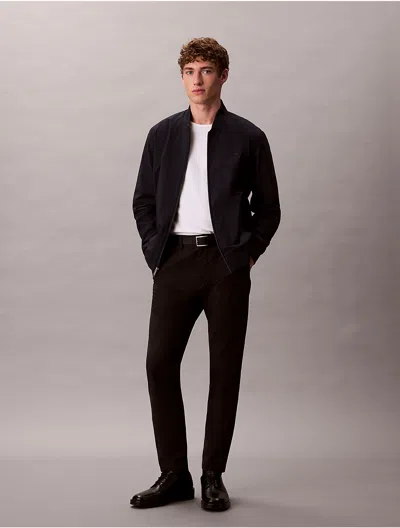 Calvin Klein Men's Matte Bomber Jacket In Blue