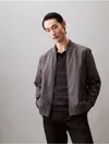 Calvin Klein Men's Matte Bomber Jacket In Forged Iron