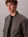 Calvin Klein Men's Matte Bomber Jacket In Gray