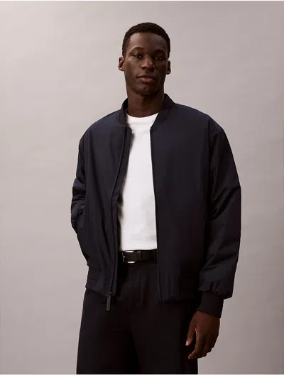 Calvin Klein Men's Matte Classic Bomber Jacket In Black