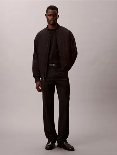 Calvin Klein Men's Matte Classic Bomber Jacket In Brown