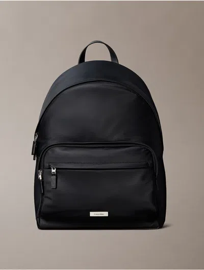 Calvin Klein Men's Matte Nylon Backpack In Black