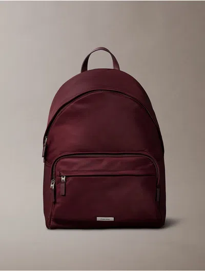 Calvin Klein Men's Matte Nylon Backpack In Brown