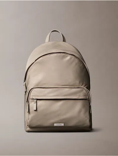 Calvin Klein Men's Matte Nylon Backpack In Brown