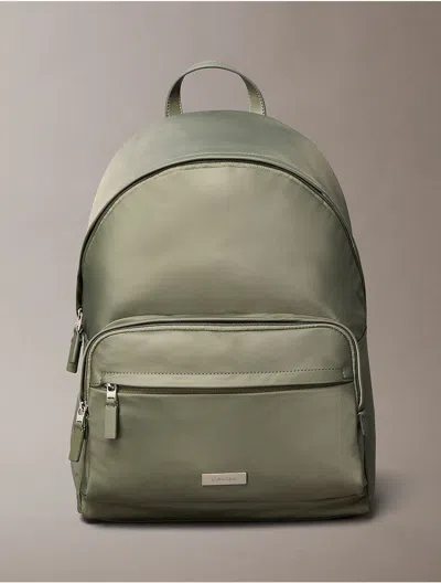 Calvin Klein Men's Matte Nylon Backpack In Green