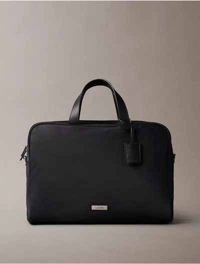 Calvin Klein Men's Matte Nylon Commuter Bag In Black