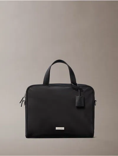 Calvin Klein Men's Matte Nylon Commuter Bag In Black