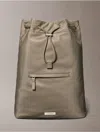 Calvin Klein Men's Matte Nylon Drawstring Backpack In Brown