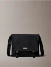 Calvin Klein Men's Matte Nylon Messenger Bag In Black