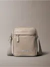 Calvin Klein Men's Matte Nylon Reporter Bag In Brown