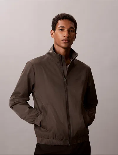 Calvin Klein Men's Matte Windbreaker Jacket In Beluga