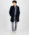 Calvin Klein Men's Mayden Slim-fit Wool Blend Overcoat In Dark Navy
