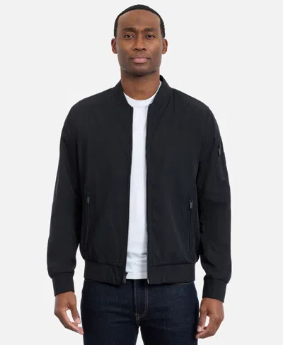 Calvin Klein Men's Memory Flight Bomber Jacket In Black