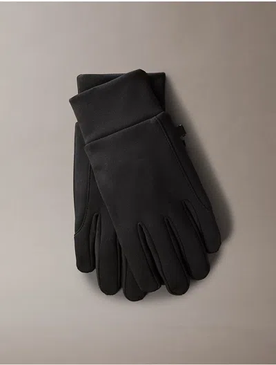 Calvin Klein Men's Men's Neoprene Monogram Logo Gloves In Black