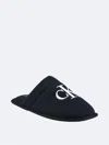 Calvin Klein Men's Xenith Round Toe Slip-on Slippers In Black