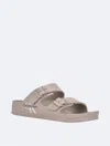 Calvin Klein Men's Men's Zion Double Strap Slide Sandal In Taupe