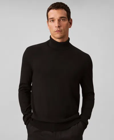 Calvin Klein Men's Merino Wool Blend Turtleneck Sweater In Black