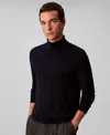 Calvin Klein Men's Merino Wool Blend Turtleneck Sweater In Blue