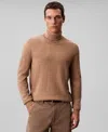 Calvin Klein Men's Merino Wool Blend Turtleneck Sweater In Brown