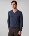 Calvin Klein Men's Merino Wool Blend V-neck Sweater In Blue