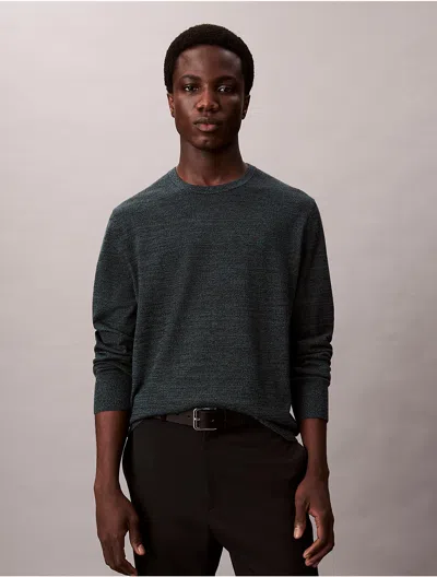 Calvin Klein Men's Merino Wool Classic Sweater In Green