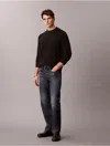 Calvin Klein Men's Merino Wool Relaxed Sweater In Black