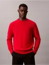 Calvin Klein Men's Merino Wool Relaxed Sweater In Red