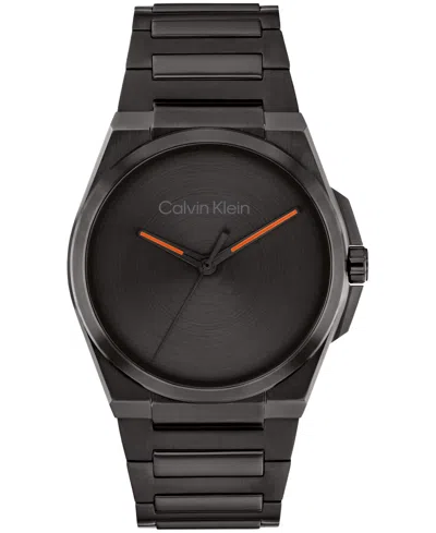 Calvin Klein Men's Meta-minimal Black Stainless Steel Watch 41mm