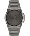 CALVIN KLEIN MEN'S META-MINIMAL GREY STAINLESS STEEL WATCH 41MM