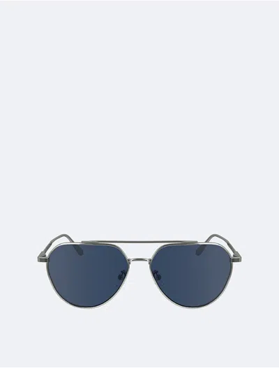 Calvin Klein Men's Metal Aviator Sunglasses In Pattern